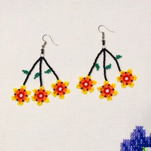 Huichol Flower Earrings